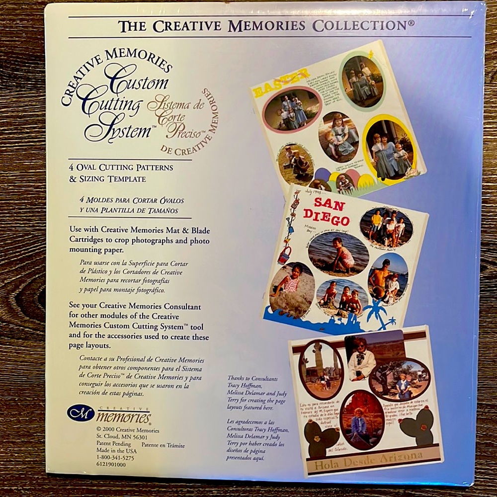 Creative Memories Custom Cutting System Oval Cutting Patterns. New!